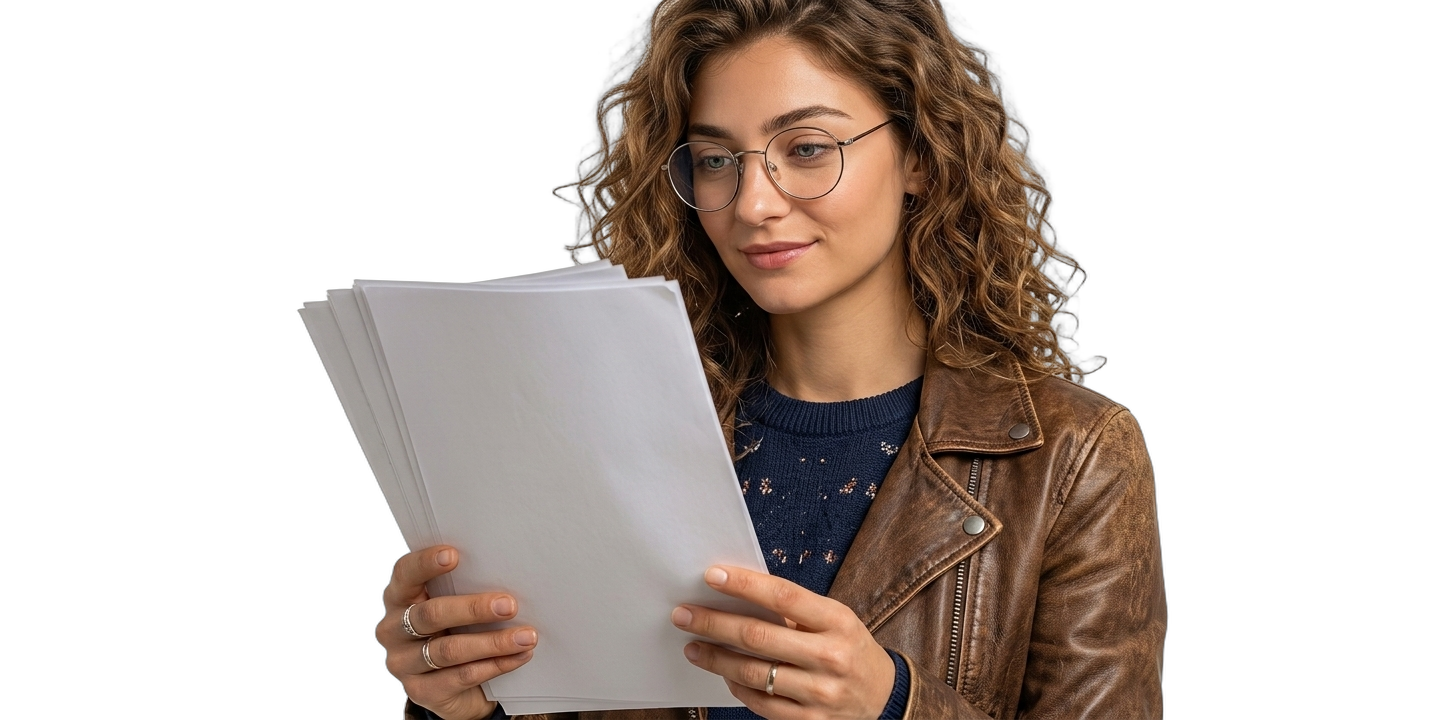 Medewerker van BJK Salaris Solutions met een loonstrook